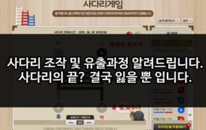 사다리조작_진실은?
